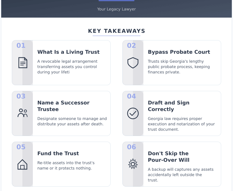 Infographic: What Estate Planning Attorneys Won't Tell You About Creating a Living Trust - Key concepts and takeaways