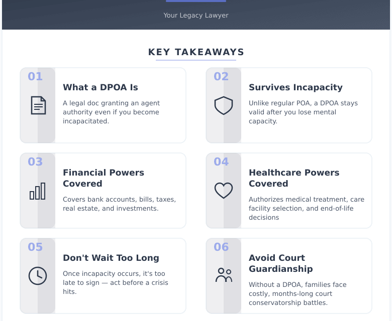Infographic: Red Flags That Mean You Need a Durable Power of Attorney Immediately - Key concepts and takeaways